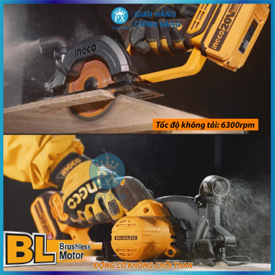 Body Thân Máy cưa đa năng cầm tay dùng pin 20V INGCO CSLI1402 motor không chổi than lưỡi 140mm chưa bao gồm Pin & Sạc