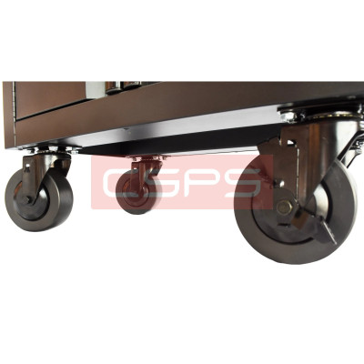 Bộ 2 Tủ dụng cụ CSPS 122cm 08 hộc kéo màu đỏ mặt ván gỗ kèm vách lưới