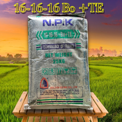 Phân bón NPK 16-16-16 Bo+TE CCV bao 25kg