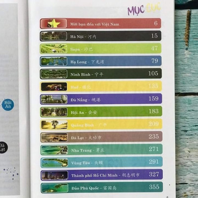 Combo 2 sách Luyện giải đề thi HSK cấp 5 có mp3 nghe + Du lịch Việt Nam Ẩm thực và cảnh điểm (in màu, có audio nghe, giấy ảnh c2) +DVD tài liệu