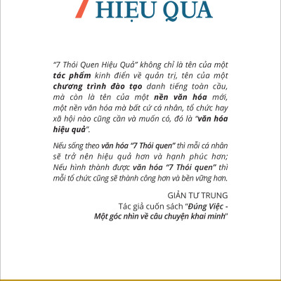 7 THÓI QUEN HIỆU QUẢ (The 7 Habits of Highly Effective People) - Stephen R. Covey - Tái bản - (bìa cứng)