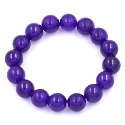 Vòng tay chuỗi hạt đá thạch anh tím 12 ly 16 hạt