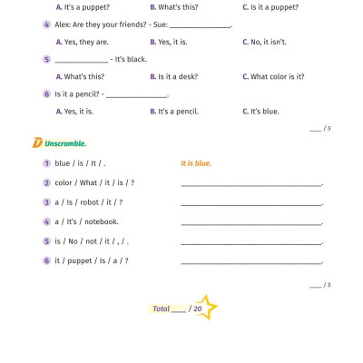 Super Test - Đề Kiểm Tra Nhanh Tiếng Anh Cho Học Sinh Lớp 1