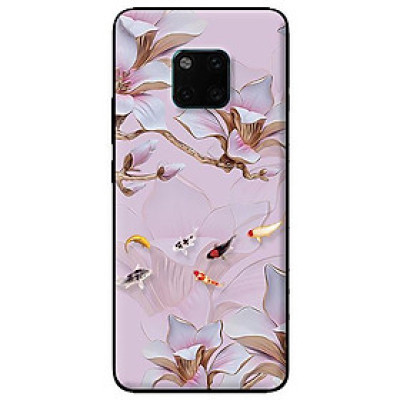 Ốp lưng in cho Huawei Mate 20 Pro mẫu Tranh Hoa Và Cá - Hàng chính hãng