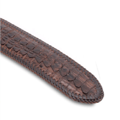 Thắt Lưng Nam Da Cá Sấu Nguyên Con Lớn Đầu Cá Sấu Huy Hoàng HT4232 - Nâu Đất