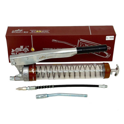 Bơm tay 600cc sử dụng mỡ nhồi SL-H086, Ống mỡ trong suốt
