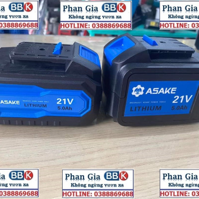 Máy Siết Bulong ASAKE 21V Pin 15 Cell - Lực Siết Khủng 880NM Siêu Mạnh Mẽ - Động Cơ Không Chổi Than - Bảo Hành 12 Tháng