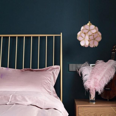 Đèn thả hoa nguyên liệu đồng nguyên chất DT