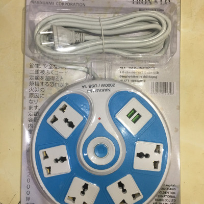 Ổ cắm điện đa năng kết hợp Ổ cắm USB dạng Tròn Nakagami chất lượng cao công nghệ Nhật Bản - Màu ngẫu nhiên