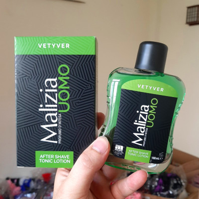 Nước dưỡng sau cạo râu Malizia Vetyver After Shave 100ml tặng kèm móc khóa