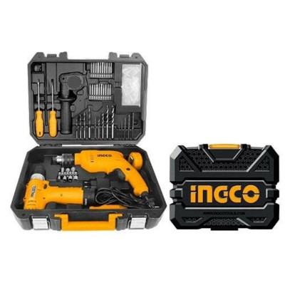 BỘ MÁY KHOAN VÀ ĐỒ NGHỀ GIA ĐÌNH 108 CHI TIẾT 680W 13MM INGCO HKTHP11081- HÀNG CHÍNH HÃNG