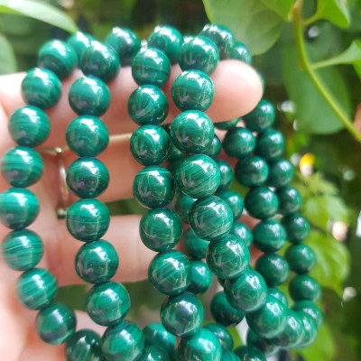 Vòng Tay Phong Thủy Đá Lông Công hay gọi là đá Malachite tự nhiên bóng đẹp  Size vòng 9mm nữ mệnh Mộc mệnh Hỏa  Vòng Xanh Đá Lông Công Vân tự nhiên đẹp đeo tốt sức khỏe, đẹp, may mắn trong công việc ạ