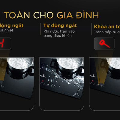 Bếp âm từ đôi BlueStone ICB-6821 (4000W) - Hàng chính hãng