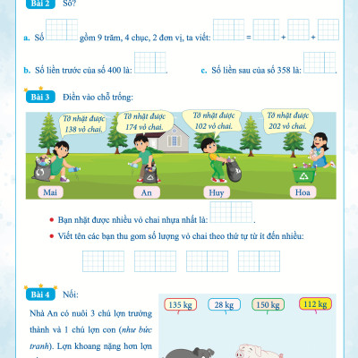 Combo Bài Tập Hằng Ngày Toán, Tiếng Việt Lớp 3 - Cánh Diều - Học kì 1