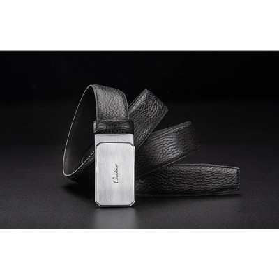 Thắt lưng nam cao cấp BH913 Khóa bấm bằng đồng nguyên khối. Dây da bò vân hạt Dây lưng dây nịt nam