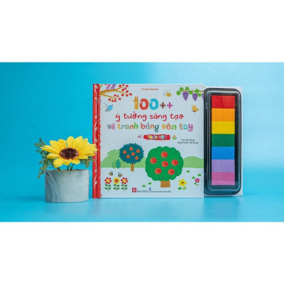 Sách - 100++ Ý Tưởng Sáng Tạo Vẽ Tranh Bằng Vân Tay - Thực Vật - Đinh Tị Books