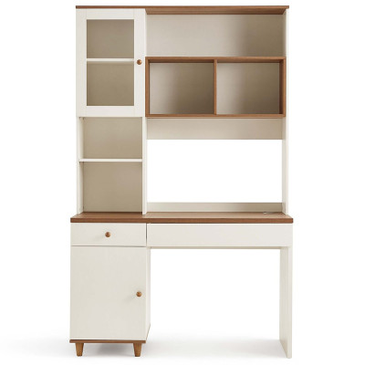 Bàn Làm Việc Phối Hệ Tủ Sách Nhiều Ngăn Thương Hiệu SIB Decor BLV99