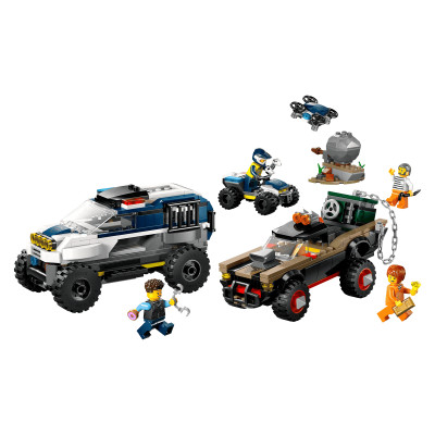 LEGO CITY 60449 Đồ Chơi Lắp Ráp Truy Đuổi Cảnh Sát Xe Địa Hình (467 chi tiết)