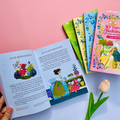 Sách - 10 Ten-Minutes Bedtime Stories - 10 Phút Đọc Truyện Trước Giờ Đi Ngủ - Folktales - Truyện Dân Gian - Song Ngữ Việt-Anh