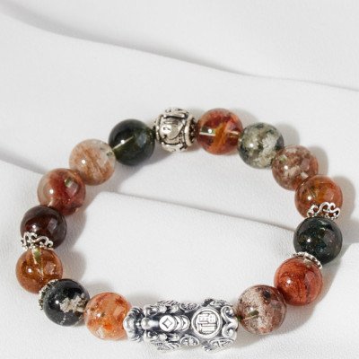 Vòng thạch anh ưu linh phối tỳ hưu bạc Ngọc Quý Gemstones