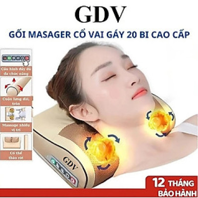 Gối Massage Cổ Vai Gáy 6 Chức Năng GDV - Màu Ngẫu Nhiên - Hàng Chính Hãng
