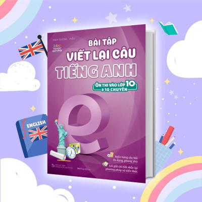 Sách - Bài Tập Tiếng Anh Ôn Thi Vào Lớp 10 Và 10 Chuyên - Combo 8 Cuốn - Megabook