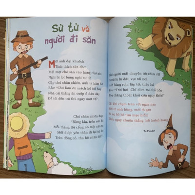 Sách - Vui học Thành Ngữ Tục Ngữ Ca Dao Bằng Tranh + Truyện tranh ngụ ngôn La Fontaine