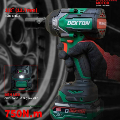MÁY SIẾT BULONG PIN 21V 17MM DEKTON M21-IW750N - HÀNG CHÍNH HÃNG