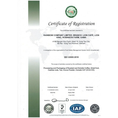 Cà phê xanh phin giấy LIONKING 15g * 10 gói