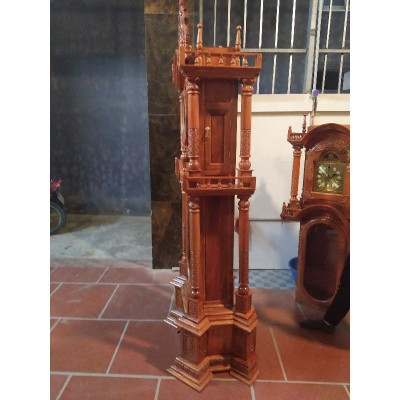 Đồ hồ tứ trụ cột trơn cao 2m07, gỗ hương đá Cực đẹp, cực Vip. Liên hệ shope Ngay