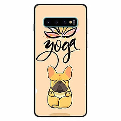 Ốp lưng in cho Samsung S10 Plus Mẫu Cún Yoga
