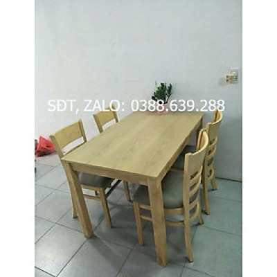 Bộ bàn ăn cabin tự nhiên 1m2 + 4 ghế cabin  Thương hiệu Nội Thất Bình Long 