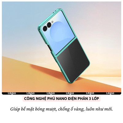 Ốp Lưng Mạ Viền Cao Cấp Cho Samsung Galaxy Z Flip 7 hiệu Likgus Platinum – Chống Sốc, Chống Trầy, Trong Suốt Sang Trọng, Siêu Mỏng Nhẹ - Hàng nhập khẩu