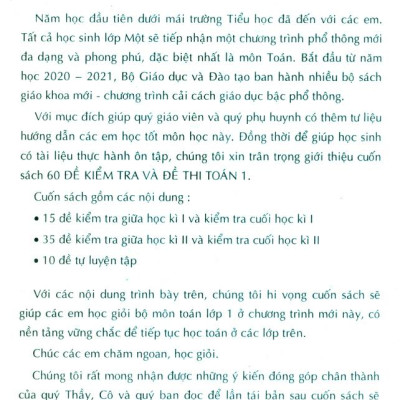 60 Đề Kiểm Tra Và Đề Thi Toán 1
