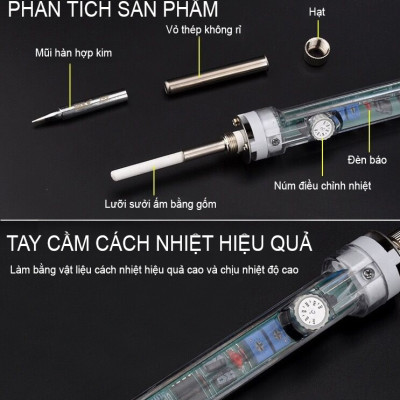Mỏ Hàn Điều Chỉnh Nhiệt Độ NO 907 220V 60W - Hàng Nhập Khẩu