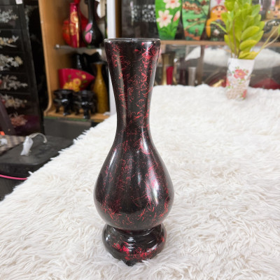 BÌnh hoa sơn mài - Bình bầu có đế size 24x10 cm cắm hoa, trang trí kệ, bàn làm việc, quà tặng ý nghĩa