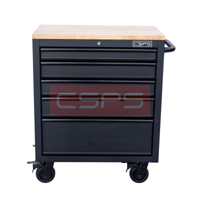 Tủ dụng cụ CSPS 76cm - 05 hộc kéo không nâng hạ màu đen