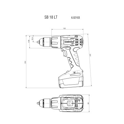 Máy Khoan Búa Dùng Pin Metabo SB 18 LT