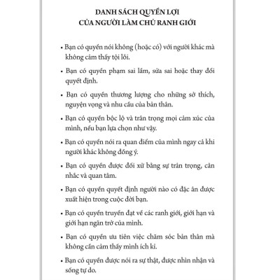 Làm Chủ Ranh Giới - Dám Nói Thật, Được Nhìn Nhận Và Sống Đời Tự Do