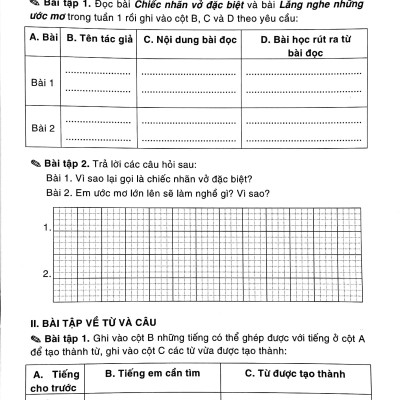 Vở Bài Tập Cuối Tuần Tiếng Việt 3 (Dùng Kèm Bộ Sách Chân Trời Sáng Tạo)