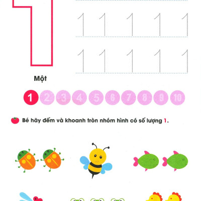 Hành Trang Cho Bé Vào Lớp 1 - Bé Tập Tô Chữ Số