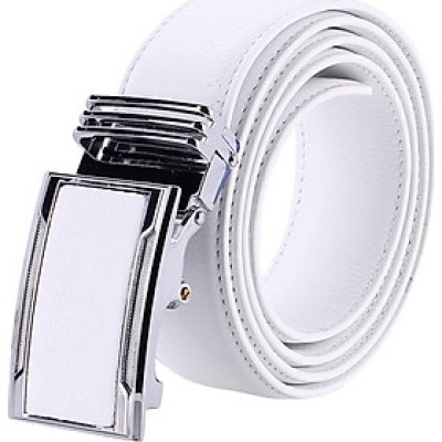 Thắt Lưng Nam Đầu Tăng Huy Hoàng HT4141 (120 x 4 cm) - Trắng