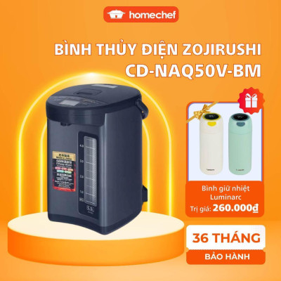 Bình thủy điện Zojirushi CD-NAQ40/50V-BM, dung tích 4L/5L, sản xuất Nhật Bản, bảo hành 1 năm|HÀNG CHÍNH HÃNG