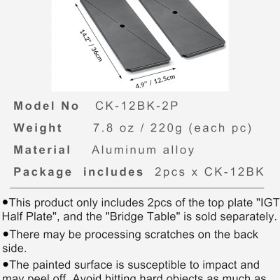 Mặt bàn nhôm một phần hai Campingmoon IGT CK-12BK-2P CK12BK (2 tấm)