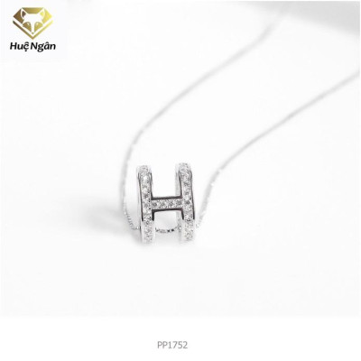 Dây chuyền bạc Ý 925 Huệ Ngân - Chữ H-Heart Biểu tượng trái tim PP1752