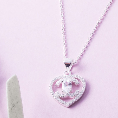 Dây chuyền bạc nữ S925 Italia Bạc Xinh Huệ Ngân Trái Tim PP1321