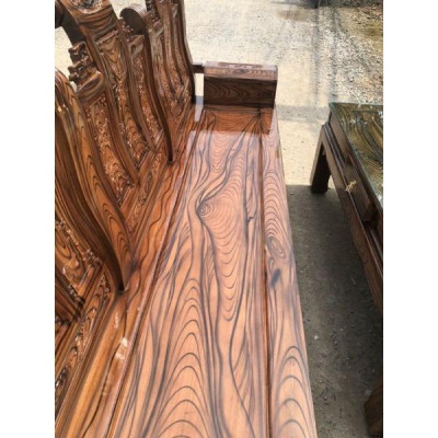 Bộ bàn ghế âu á gỗ xoan phun vân mun - NỘI THẤT BÌNH LONG 0988-352-210