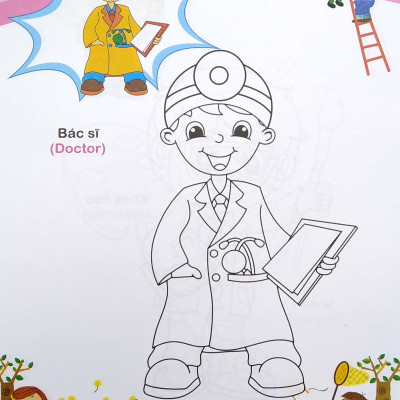 Bé Tập Tô Màu Và Học Tiếng Anh Theo Chủ Đề - Nghề Nghiệp
