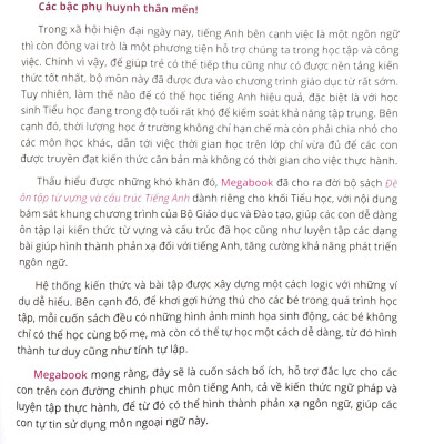 Đề Ôn Tập Từ Vựng Và Cấu Trúc Tiếng Anh Lớp 4 (Theo Chương Trình Giáo Dục Phổ Thông Mới)