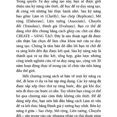 Tư Duy Sáng Tạo: Làm Chủ 6 Kỹ Năng Khơi Nguồn Đổi Mới _TRE